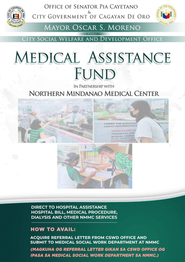 LOOK: Medical assistance fund gitanyag sa LGU-CDO,  Sen. Pia alang sa mga pasyente sa NMMC