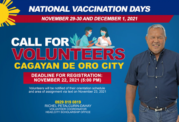 Call for volunteers - Cagayan de Oro City