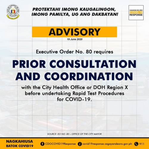 Moreno order requires businesses to ‘consult and coordinate’ with City Health Office, DOH-10 prior to COVID-19 rapid testing