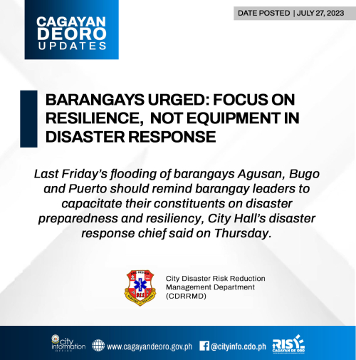 Barangays urged: Focus on resilience,  not equipment in disaster response