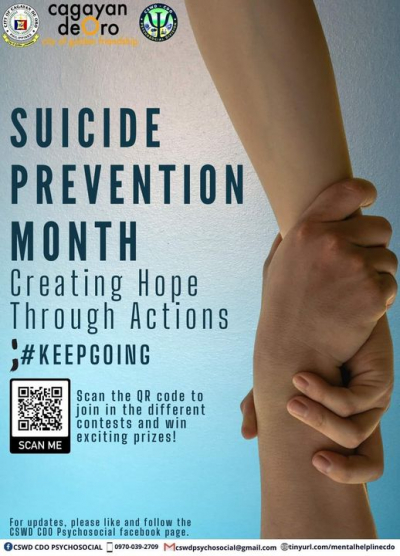CSWD mopasiugda og online contests  nunot sa ‘Suicide Prevention Month’