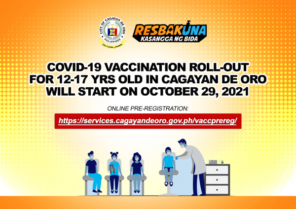 Vaccination roll-out for ages 12-17 with co-morbidities will start on October 29. Please wait for a text message for your schedule.