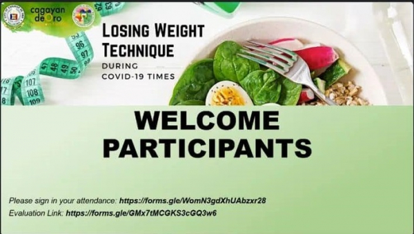 Webinar kalabot sa pagpagamay sa timbang gihimo sa CHO nunot sa Nutrition Month